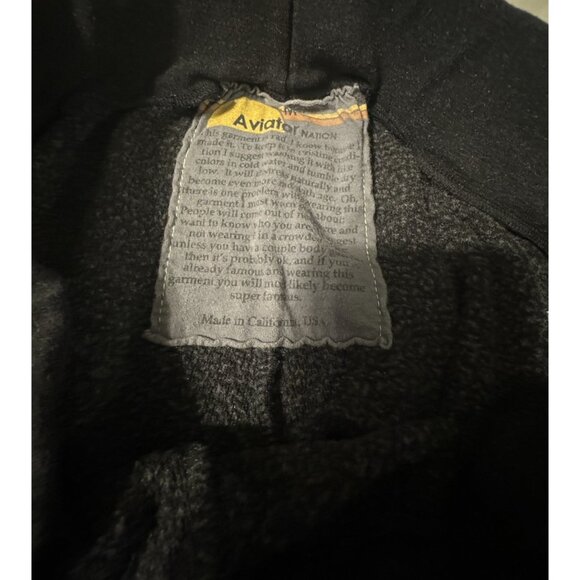Aviator Nation Size Medium Black Sweatpants Retro Preppy Athleisure Streetwear - Picture 7 of 11